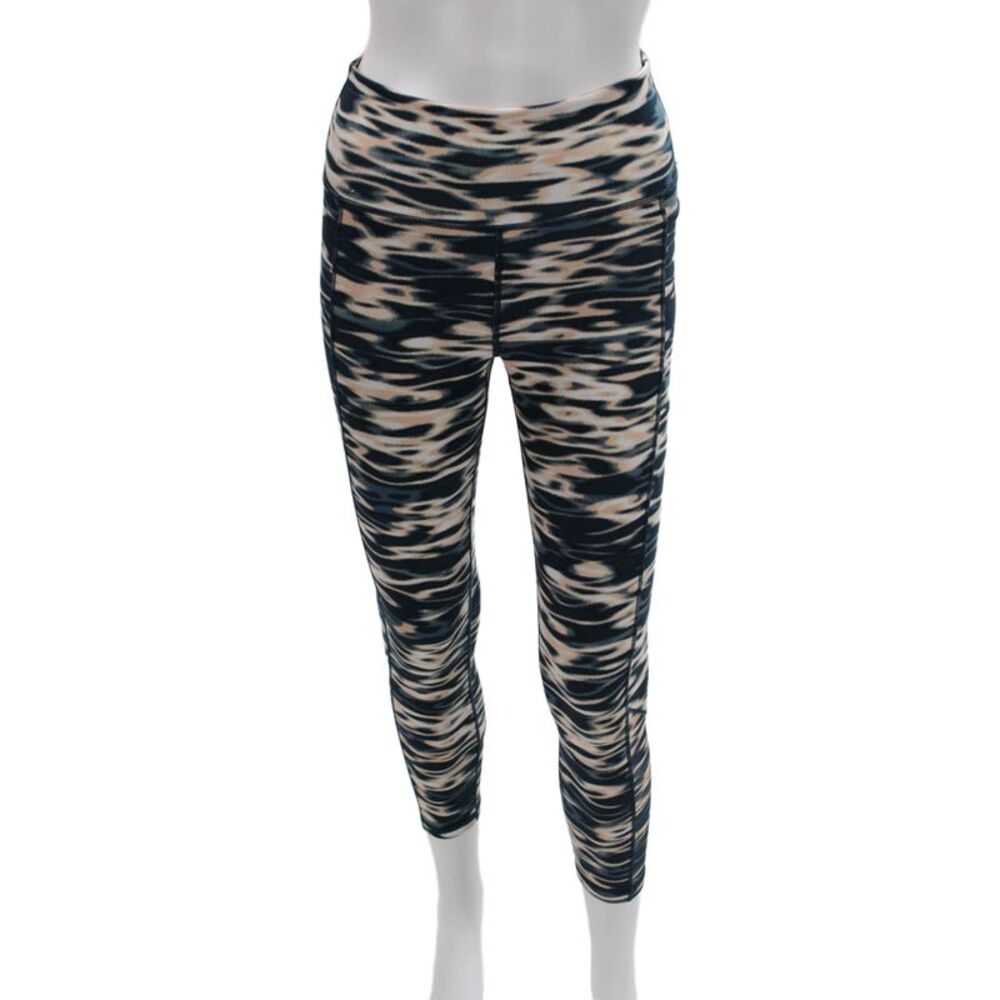 Sweaty Betty Womens Ankle Leggings Beige Animal Print Athleisure Size XS